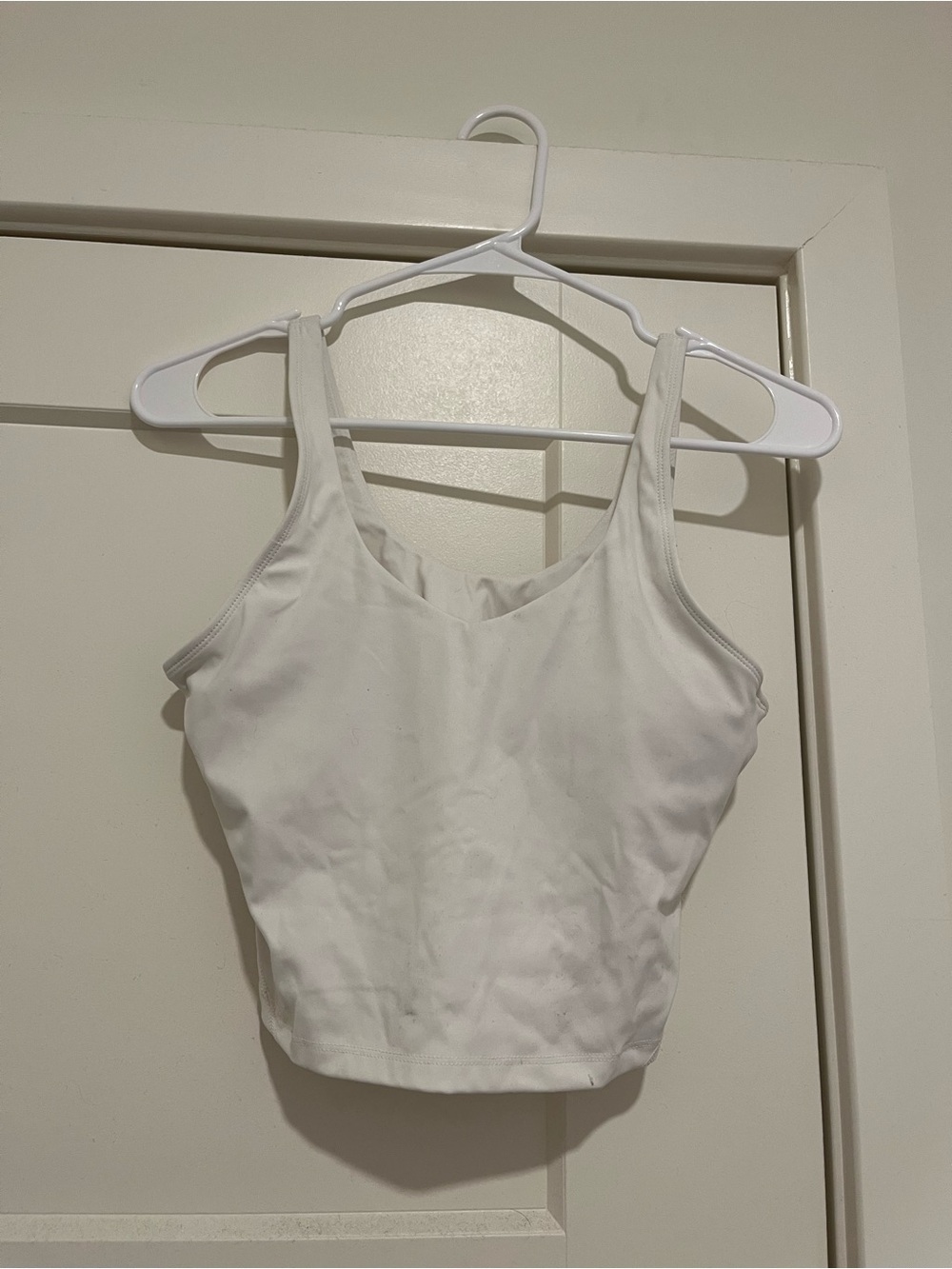 White athletic tank